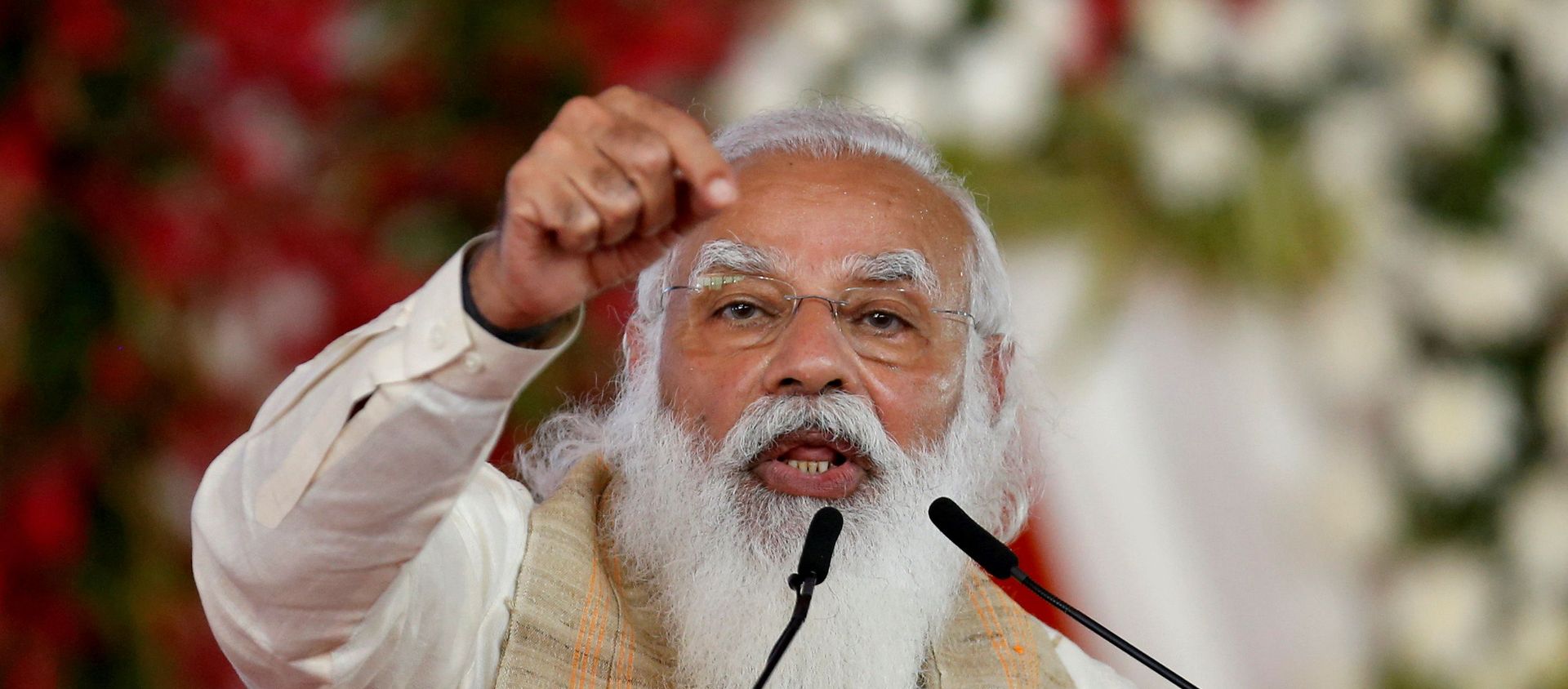 FILE PHOTO: India's Prime Minister Narendra Modi addresses a gathering before flagging off the Dandi March, or Salt March, to celebrate the 75th anniversary of India's Independence, in Ahmedabad, India, March 12, 2021. FILE PHOTO: India's Prime Minister Narendra Modi addresses a gathering before flagging off the Dandi March, or Salt March, to celebrate the 75th anniversary of India's Independence, in Ahmedabad, India, March 12, 2021. - Sputnik International, 1920, 21.05.2021