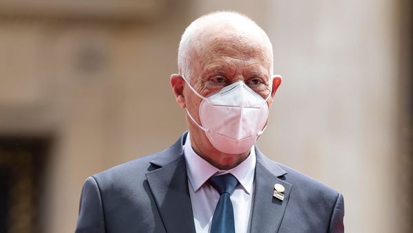 Tunisia's President Kais Saied arrives at the Grand Palais Ephemere for the Financing of African Economies Summit, at the Champs de Mars in Paris, France May 18, 2021. - Sputnik International