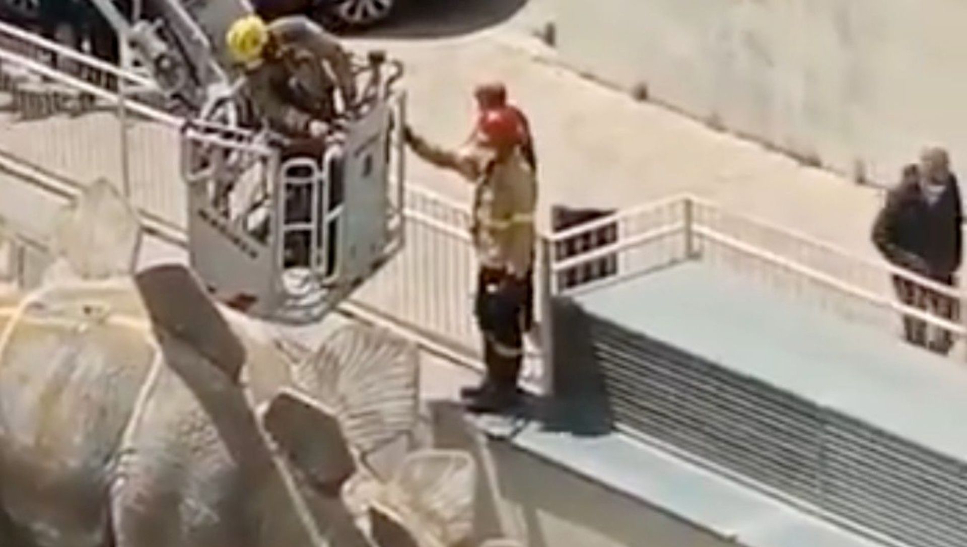 Newly surfaced cellphone footage captures the moment in which first responders are working to remove the corpse of a 39-year-old man who was found inside a papier-mâché dinosaur statue. Newly surfaced cellphone footage captures the moment in which first responders are working to remove the corpse of a 39-year-old man who was found inside a papier-mâché dinosaur statue. - Sputnik International, 1920, 24.05.2021