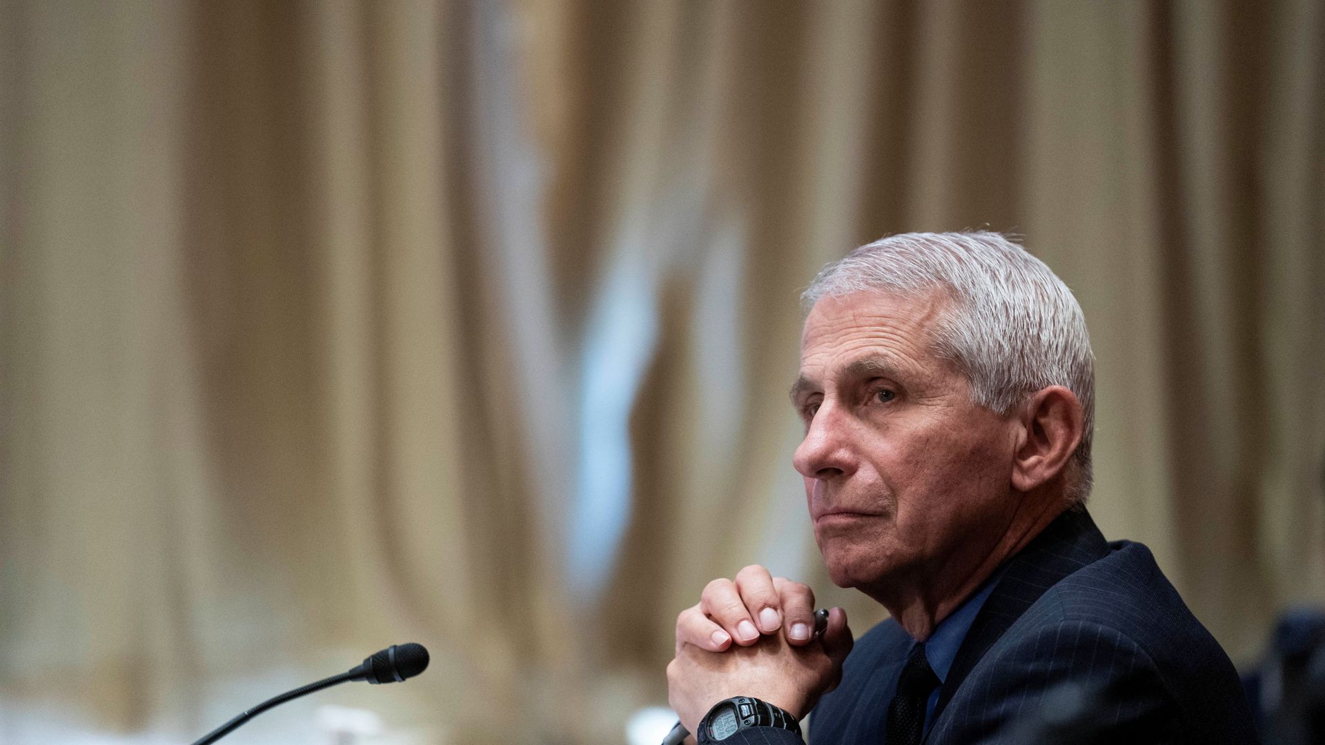 Dr. Anthony Fauci, director of the National Institute of Allergy and Infectious Diseases, listens during a Senate Appropriations Labor, Health and Human Services Subcommittee hearing looking into the budget estimates for National Institute of Health (NIH) and state of medical research on Capitol Hill in Washington, U.S., May 26, 2021. Dr. Anthony Fauci, director of the National Institute of Allergy and Infectious Diseases, listens during a Senate Appropriations Labor, Health and Human Services Subcommittee hearing looking into the budget estimates for National Institute of Health (NIH) and state of medical research on Capitol Hill in Washington, U.S., May 26, 2021. - Sputnik International, 1920, 02.06.2021