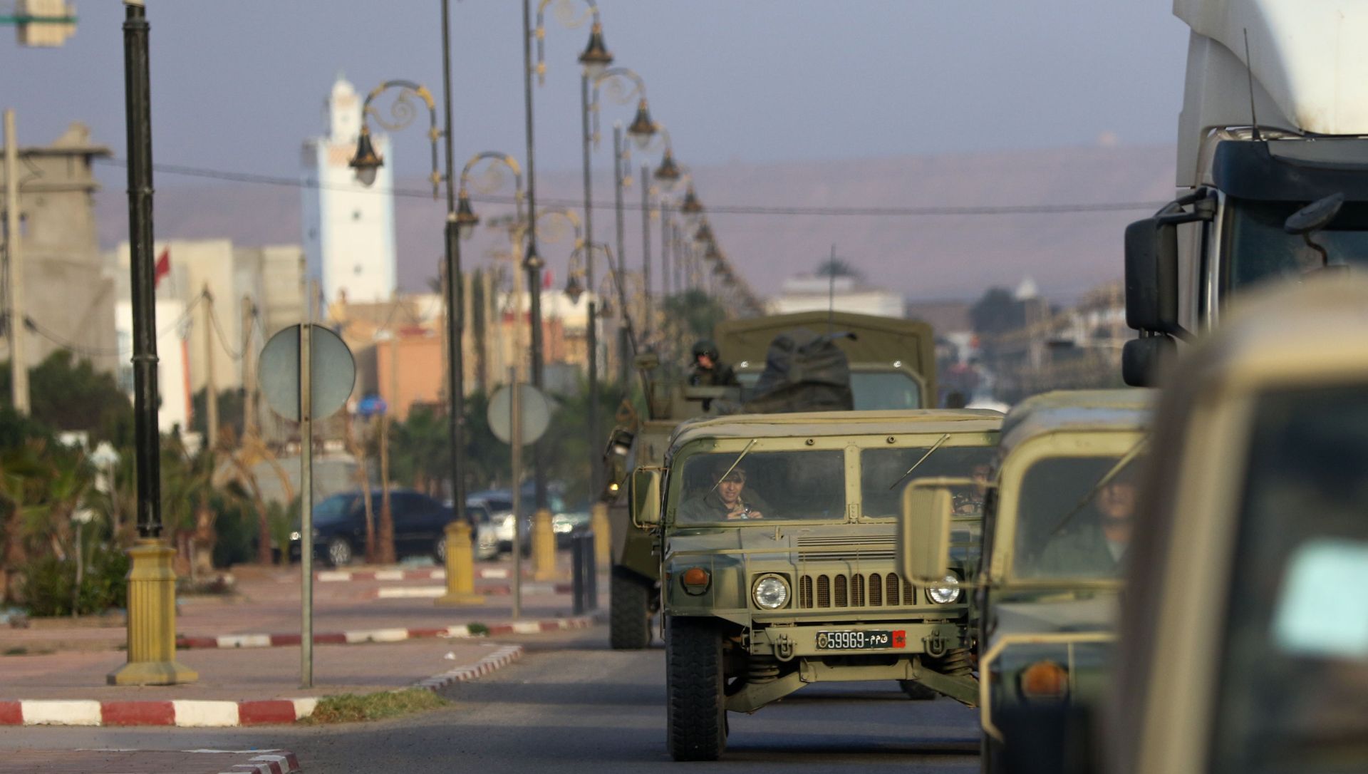 Moroccan, Spanish, and U.S. military forces convoy to a range near Tan Tan, Morocco, April 20, 2018, to conduct a coordinated live fire training mission during Exercise African Lion 2018. Moroccan, Spanish, and U.S. military forces convoy to a range near Tan Tan, Morocco, April 20, 2018, to conduct a coordinated live fire training mission during Exercise African Lion 2018. - Sputnik International, 1920, 01.06.2021