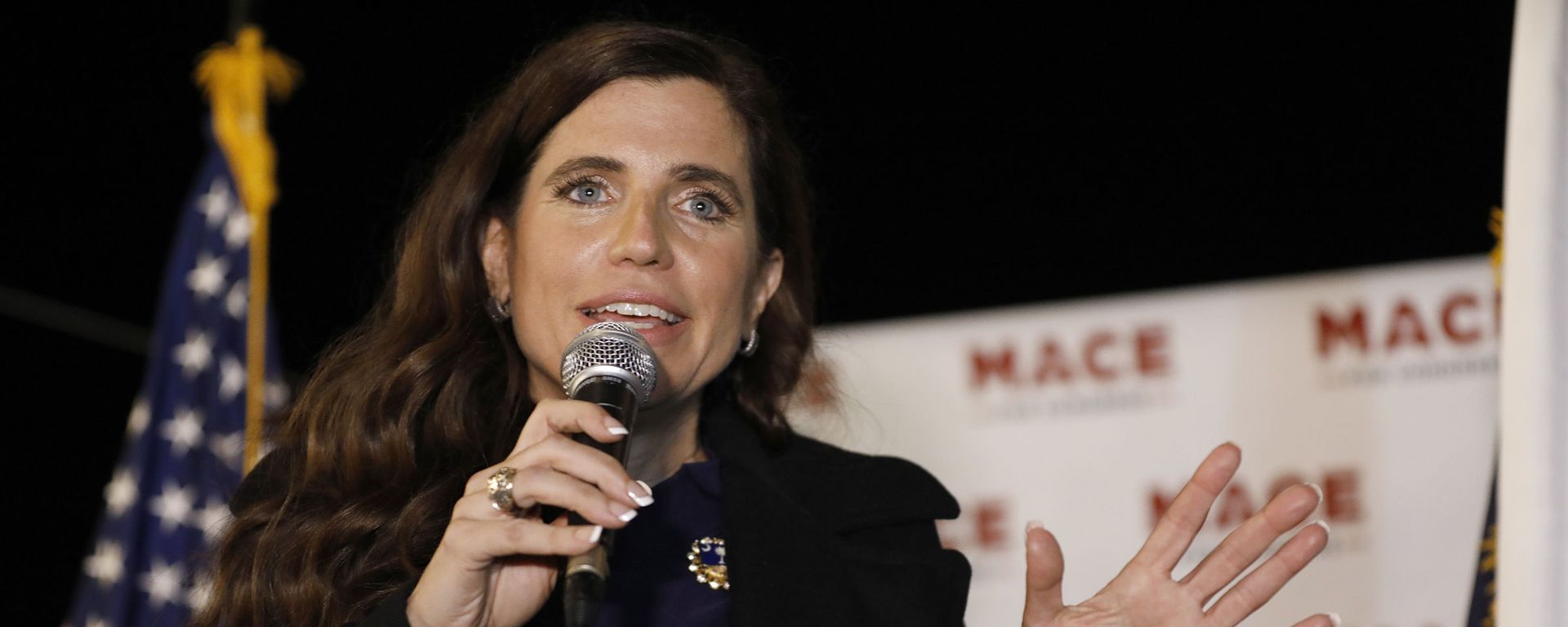 In this Nov. 3, 2020, file photo, Republican Nancy Mace talks to supporters during her election night party in Mount Pleasant, S.C. - Sputnik International, 1920, 10.01.2024