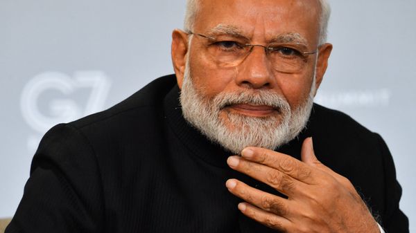 Indian Prime Minister Narendra Modi speaks during a bilateral meeting with US President Donald Trump in Biarritz, south-west France on 26 August 2019, on the third day of the annual G7 Summit. - Sputnik International