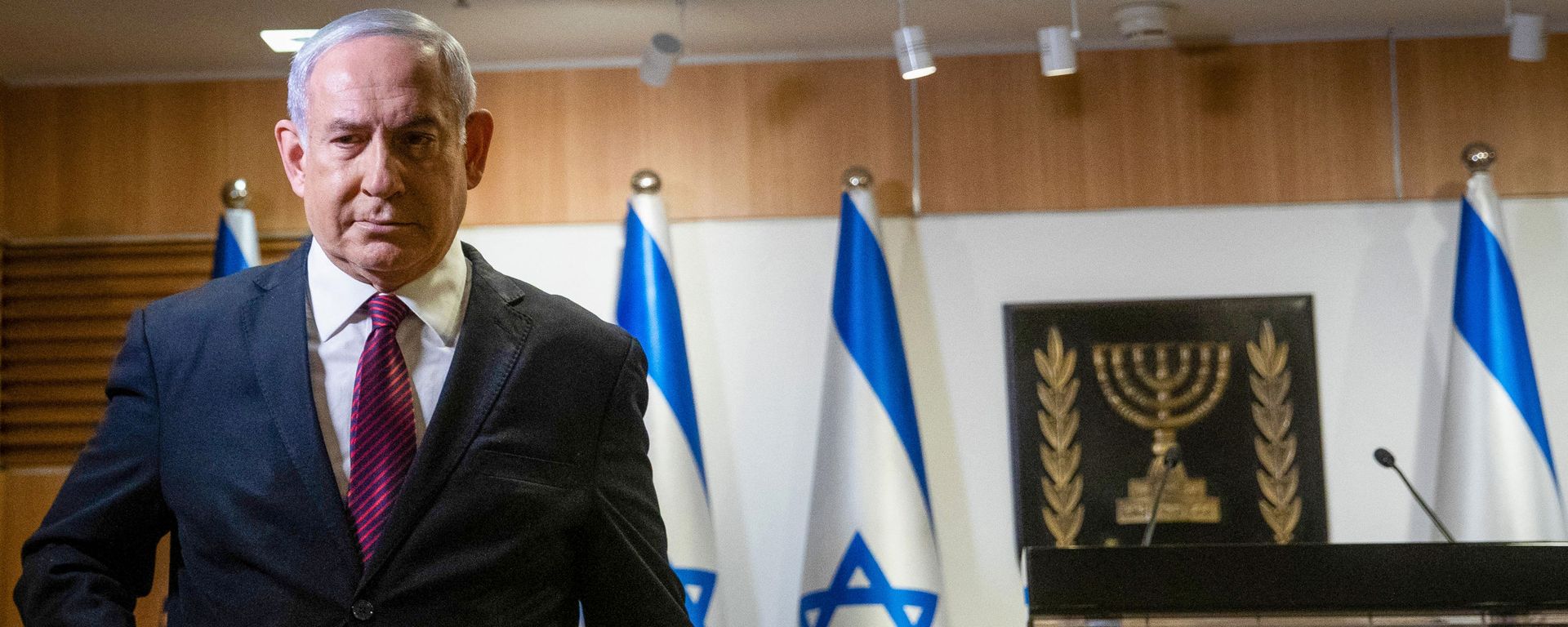 In this file photo taken on December 22, 2020 Israeli Prime Minister Benjamin Netanyahu leaves after a speech at the Knesset (Israeli Parliament) in Jerusalem In this file photo taken on December 22, 2020 Israeli Prime Minister Benjamin Netanyahu leaves after a speech at the Knesset (Israeli Parliament) in Jerusalem - Sputnik International, 1920, 18.01.2022