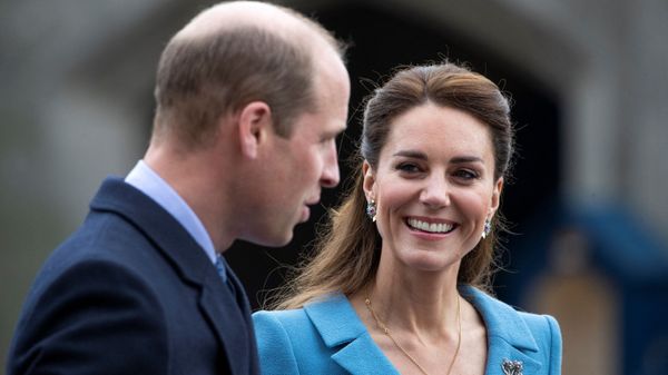 Britain's Prince William, Duke of Cambridge and Britain's Catherine, Duchess of Cambridge attend a Beating Retreat by The Massed Pipes and Drums of the Combined Cadet Force in Scotland at the Palace of Holyroodhouse in Edinburgh, Scotland on May 27, 2021, the final day of their week-long visit to the country - Sputnik International