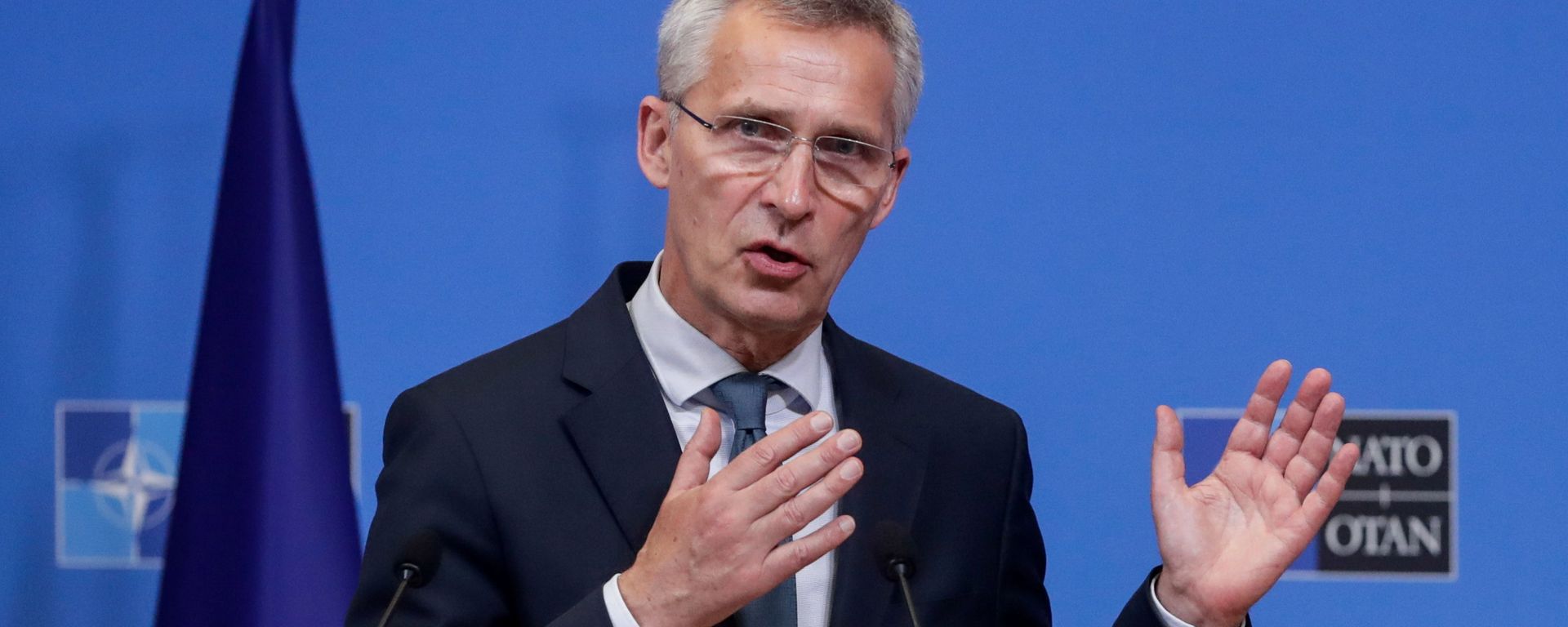 NATO Secretary-General Stoltenberg and Lithuanian Prime Minister Simonyte give press conference in Brussels - Sputnik International, 1920, 07.01.2022