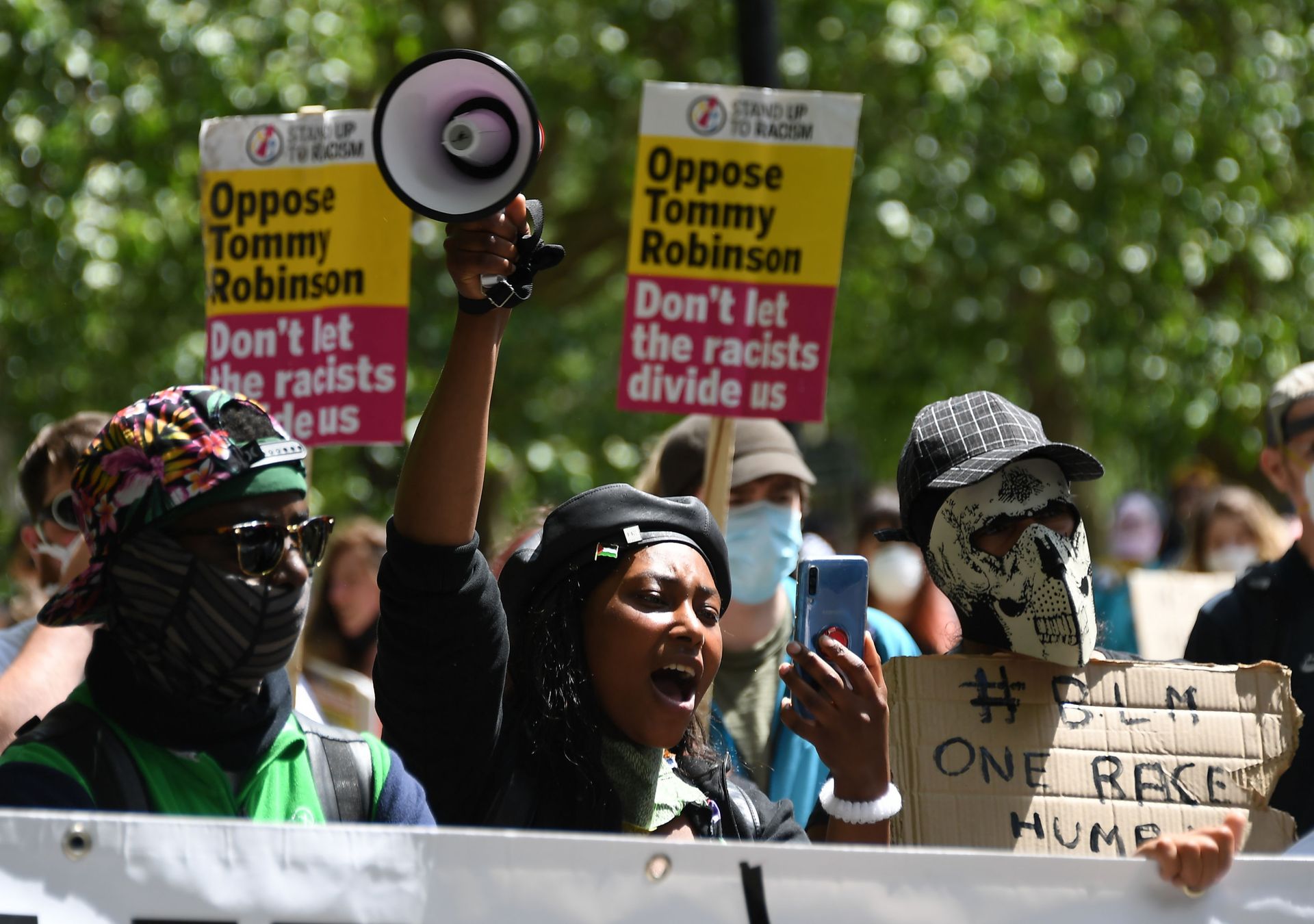 In this Saturday, June 13, 2020 file photo Sasha Johnson, center, of the Black Lives Matter movement attends a protest at Hyde Park in London In this Saturday, June 13, 2020 file photo Sasha Johnson, center, of the Black Lives Matter movement attends a protest at Hyde Park in London - Sputnik International, 1920, 29.09.2021