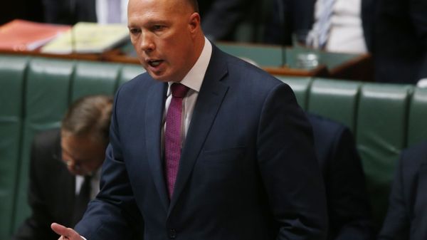 In this Wednesday, July 24, 2019, photo, Australian Home Affairs Minister Peter Dutton addresses Parliament House in Canberra In this Wednesday, July 24, 2019, photo, Australian Home Affairs Minister Peter Dutton addresses Parliament House in Canberra - Sputnik International
