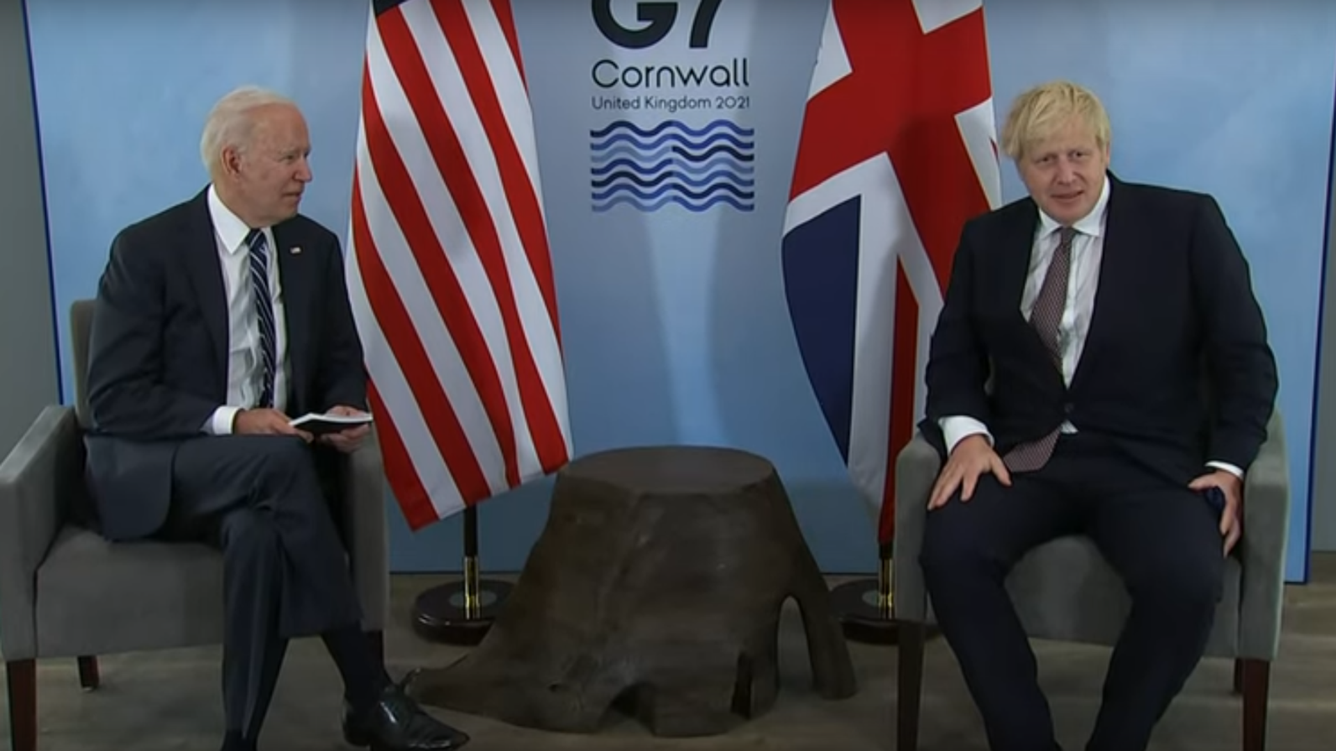 US President Joe Biden and British Prime Minister Boris Johnson meet during Biden's trip to Europe. June 2021. US President Joe Biden and British Prime Minister Boris Johnson meet during Biden's trip to Europe. June 2021. - Sputnik International, 1920, 10.06.2021