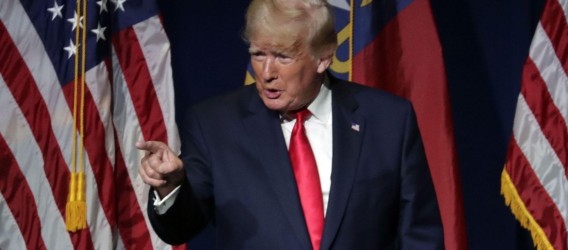 Former President Donald Trump acknowledges the crowd before he speaks at the North Carolina Republican Convention Saturday, June 5, 2021, in Greenville, N.C. - Sputnik International, 1920, 17.06.2021
