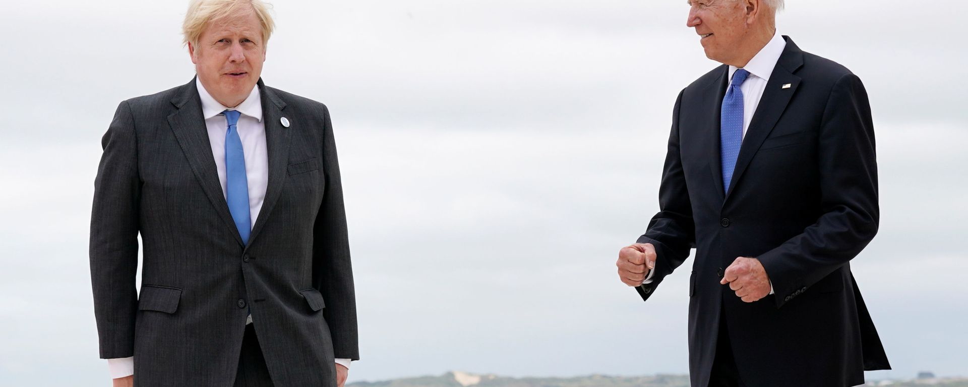 British Prime Minister Boris Johnson and U.S. President Joe Biden pose for photos at the G-7 summit, in Carbis Bay, Cornwall, Britain June 11, 2021 British Prime Minister Boris Johnson and U.S. President Joe Biden pose for photos at the G-7 summit, in Carbis Bay, Cornwall, Britain June 11, 2021 - Sputnik International, 1920, 23.08.2021