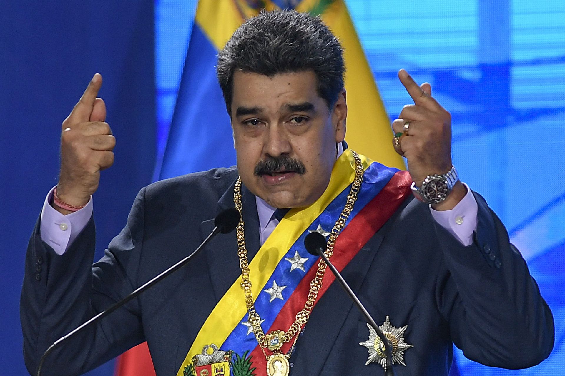 In this Jan. 22, 2021 file photo, Venezuelan President Nicolas Maduro speaks during a ceremony marking the start of the judicial year at the Supreme Court in Caracas, Venezuela. - Sputnik International, 1920, 06.06.2022
