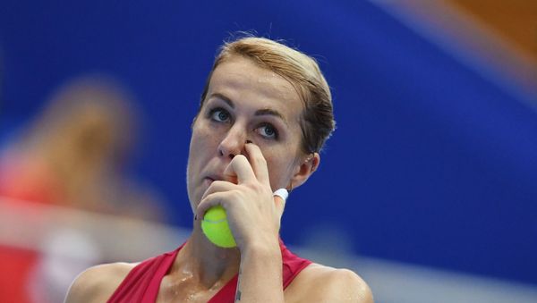 Anastasia Pavlyuchenkova (Russia) in the women's singles final match at the VTB Kremlin Cup against Belinda Benchich (Switzerland). - Sputnik International