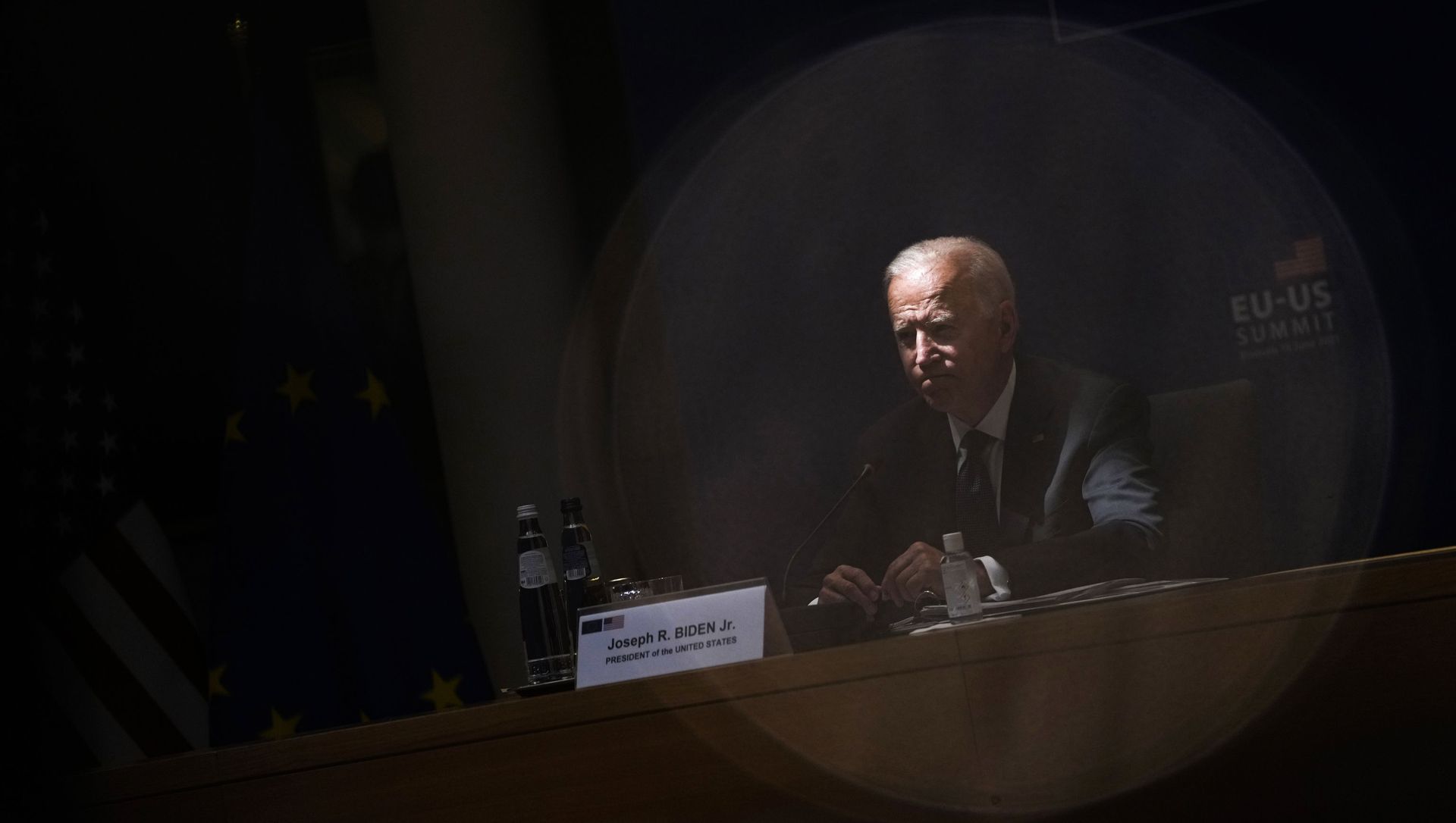 U.S. President Joe Biden listens to comments during the EU-US summit at the European Council building in Brussels, Tuesday, June 15, 2021. U.S. President Joe Biden listens to comments during the EU-US summit at the European Council building in Brussels, Tuesday, June 15, 2021. - Sputnik International, 1920, 15.06.2021
