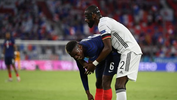 Soccer Football - Euro 2020 - Group F - France v Germany - Football Arena Munich, Munich, Germany - June 15, 2021 France's Paul Pogba and Germany's Antonio Rudiger - Sputnik International