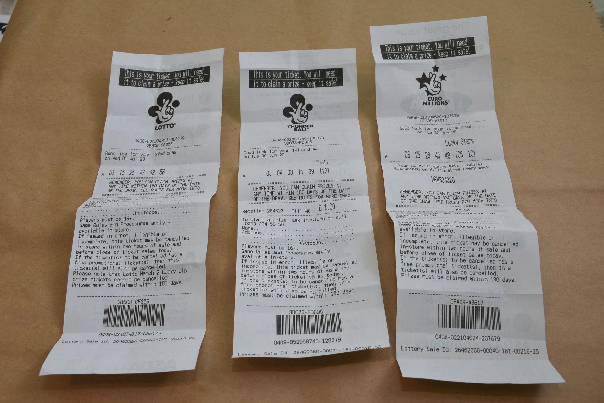 The tickets Danyal Hussein bought after signing a contract with a demon to murder women in exchange for winning the lottery - Sputnik International, 1920, 07.09.2021