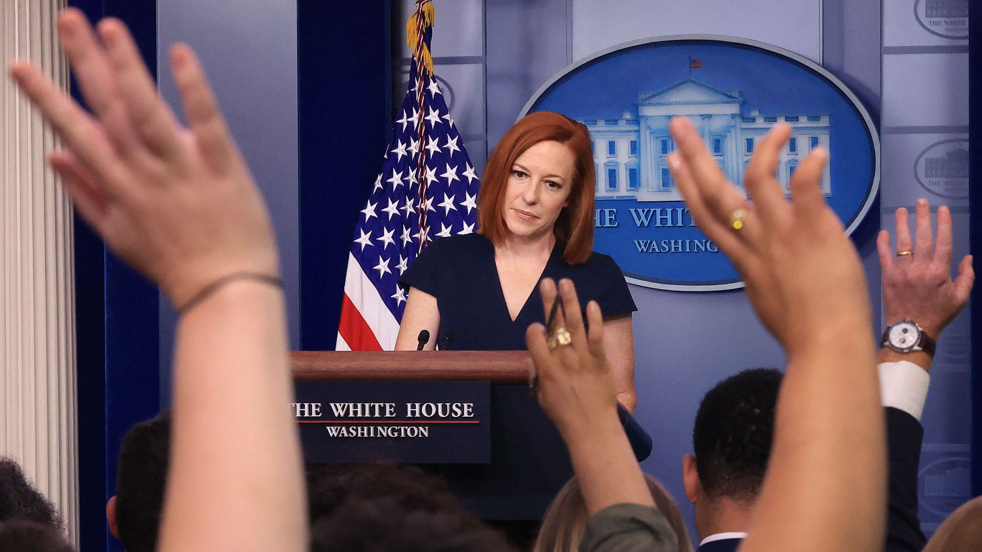 White House Press Secretary Jen Psaki takes quesitons from reporters during the daily news conference in the Brady Press Briefing Room at the White House on June 08, 2021 in Washington, DC. Psaki announced actions the Biden administration says it will take to strengthen critical American supply chains and promote economic security, national security, and good-paying, union jobs here at home. White House Press Secretary Jen Psaki takes quesitons from reporters during the daily news conference in the Brady Press Briefing Room at the White House on June 08, 2021 in Washington, DC. Psaki announced actions the Biden administration says it will take to strengthen critical American supply chains and promote economic security, national security, and good-paying, union jobs here at home. - Sputnik International, 1920, 18.06.2021