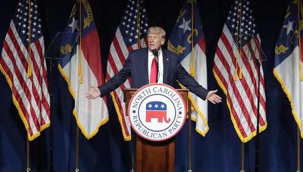 Former President Donald Trump speaks at the North Carolina Republican Convention Saturday, June 5, 2021, in Greenville, N.C.  - Sputnik International