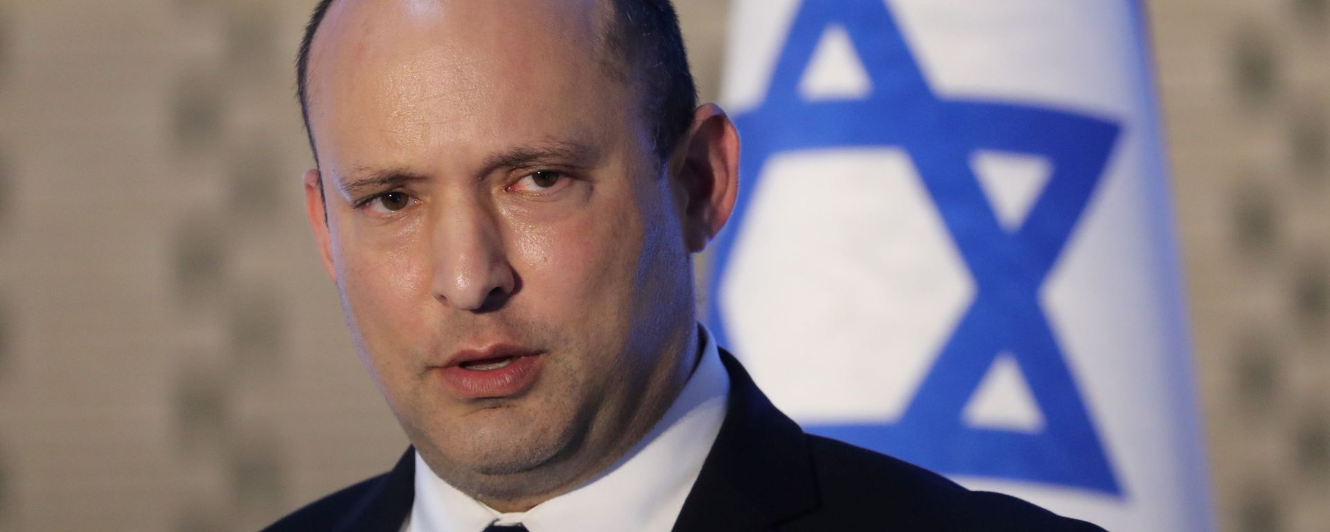 Israeli Prime Minister Naftali Bennett speaks during a memorial ceremony for soldiers who fell in the 2014 war with Gaza, at the Hall of Remembrance of Mount Herzl military cemetery in Jerusalem June 20, 2021 Israeli Prime Minister Naftali Bennett speaks during a memorial ceremony for soldiers who fell in the 2014 war with Gaza, at the Hall of Remembrance of Mount Herzl military cemetery in Jerusalem June 20, 2021 - Sputnik International, 1920, 23.11.2021