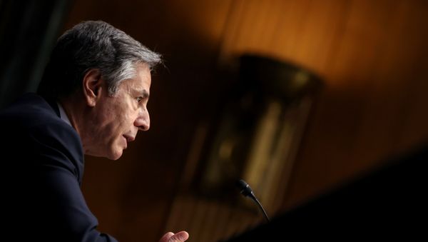 Secretary of State Antony Blinken testifies about the State Department budget before the Senate Appropriations Committee on Capitol Hill in Washington, U.S. June 8, 2021. - Sputnik International