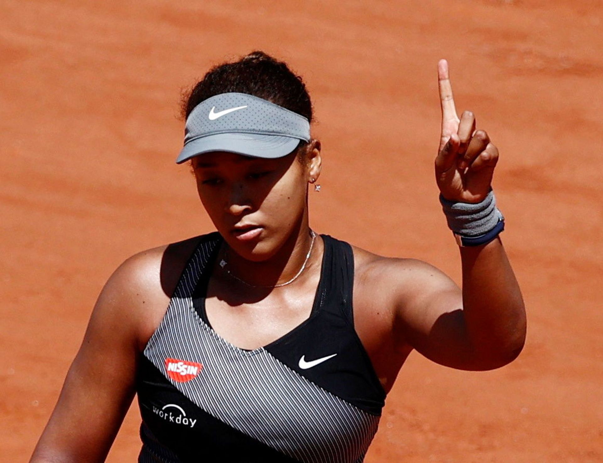  Japan's Naomi Osaka reacts during her first round match against Romania's Patricia Maria Tig - Sputnik International, 1920, 07.09.2021