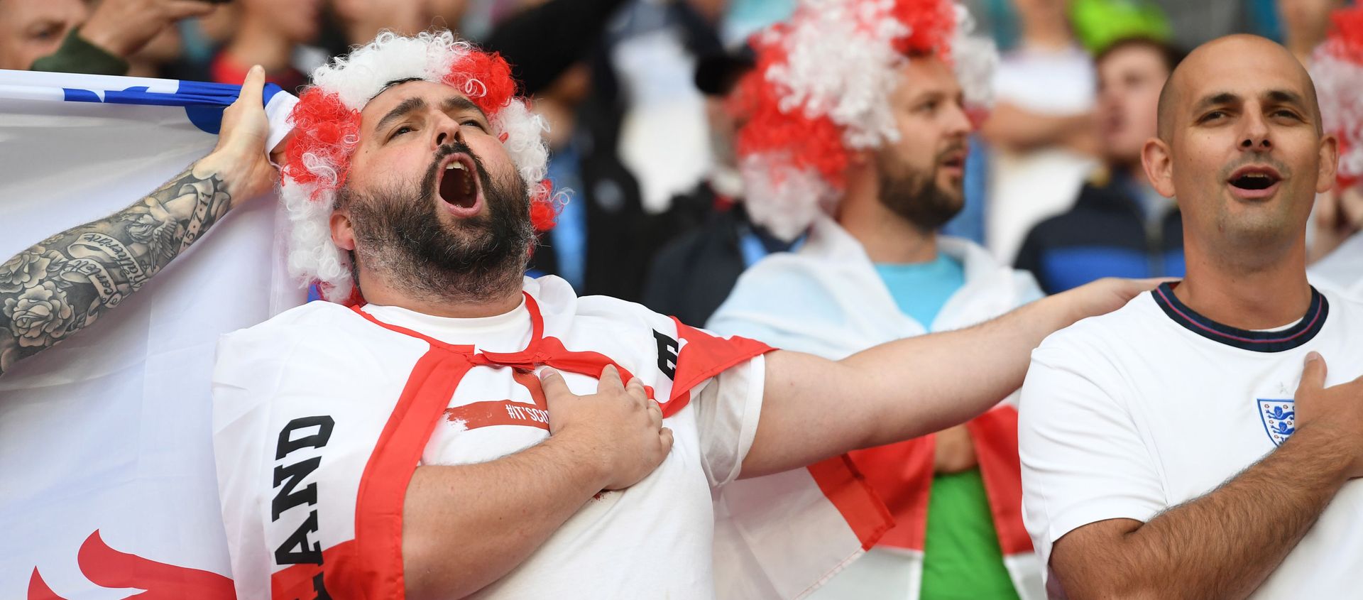 Soccer Football - Euro 2020 - Group D - Czech Republic v England - Wembley Stadium, London, Britain - 22 June 2021 England fans in the stands before the match  - Sputnik International, 1920, 23.06.2021