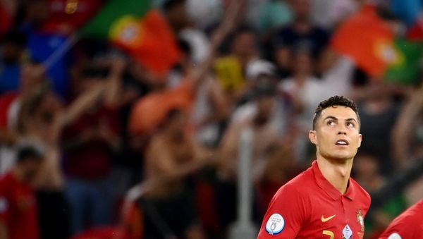 Portugal's Cristiano Ronaldo celebrates scoring their first goal Portugal's Cristiano Ronaldo celebrates scoring their first goal - Sputnik International