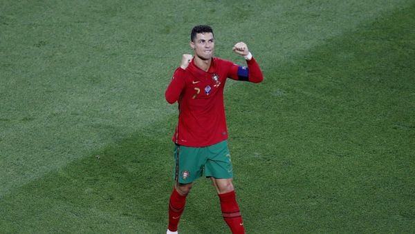 Soccer Football - Euro 2020 - Group F - Portugal v France - Puskas Arena, Budapest, Hungary on 23 June 2021, Portugal's Cristiano Ronaldo celebrates scoring their first goal Soccer Football - Euro 2020 - Group F - Portugal v France - Puskas Arena, Budapest, Hungary on 23 June 2021, Portugal's Cristiano Ronaldo celebrates scoring their first goal - Sputnik International