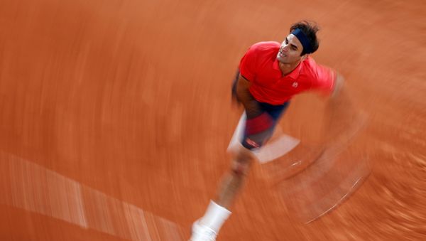 Switzerland's Roger Federer in action during his third round match against Germany's Dominik Koepfer - Sputnik International