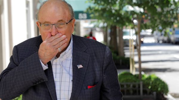 Former New York City Mayor Rudy Giuliani arrives at his apartment building after the suspension of his law license in Manhattan in New York City, New York, U.S., June 24, 2021 - Sputnik International