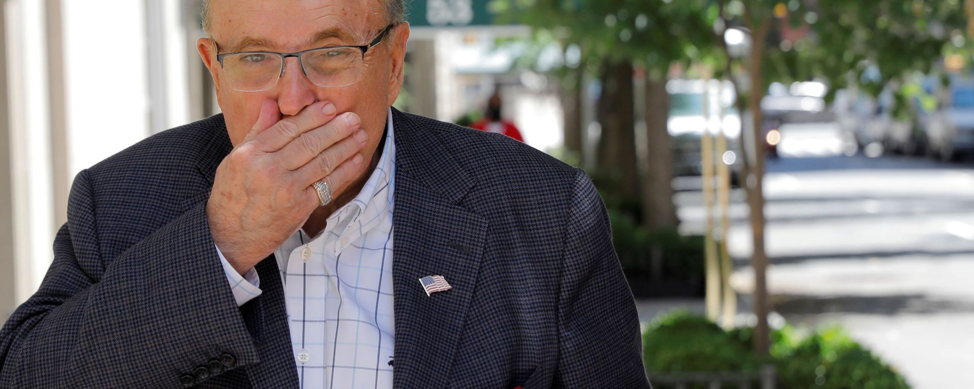 Former New York City Mayor Rudy Giuliani arrives at his apartment building after the suspension of his law license in Manhattan in New York City, New York, U.S., June 24, 2021 - Sputnik International, 1920, 25.06.2021