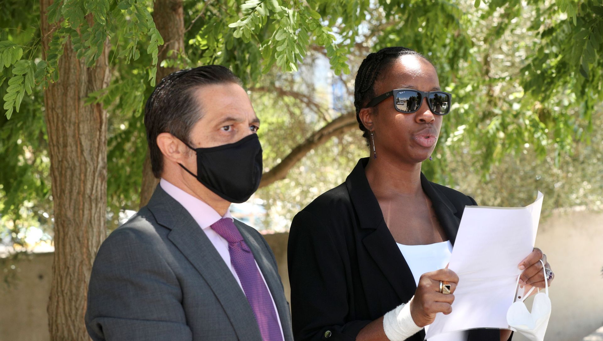 Janice McAfee, a wife of John McAfee, flanked by her lawyer Javier Villalba, speaks to media as she leaves the Brians 2 prison where her husband was found dead in his prison cell after the Spanish high court had authorised his extradition to the U.S., in Sant Esteve Sesrovires, Spain June 25, 2021. Janice McAfee, a wife of John McAfee, flanked by her lawyer Javier Villalba, speaks to media as she leaves the Brians 2 prison where her husband was found dead in his prison cell after the Spanish high court had authorised his extradition to the U.S., in Sant Esteve Sesrovires, Spain June 25, 2021. - Sputnik International, 1920, 25.06.2021