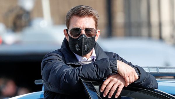 Actor Tom Cruise is seen on the set of Mission Impossible 7 while filming in Rome, Italy October 13, 2020.  - Sputnik International