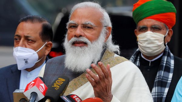 FILE PHOTO: India's Prime Minister Narendra Modi arrives at the houses of parliament for the first day of the budget session, in New Delhi on 29 January 2021. FILE PHOTO: India's Prime Minister Narendra Modi arrives at the houses of parliament for the first day of the budget session, in New Delhi on 29 January 2021. - Sputnik International