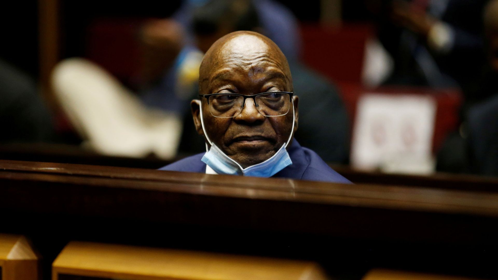 Former South African President Jacob Zuma sits in the dock after recess in his corruption trial in Pietermaritzburg, South Africa, May 26, 2021 Former South African President Jacob Zuma sits in the dock after recess in his corruption trial in Pietermaritzburg, South Africa, May 26, 2021 - Sputnik International, 1920, 29.06.2021