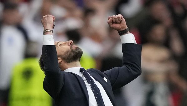 Soccer Football - Euro 2020 - Round of 16 - England v Germany - Wembley Stadium, London, Britain - June 29, 2021 England's Gareth Southgate celebrates at the end of the match Soccer Football - Euro 2020 - Round of 16 - England v Germany - Wembley Stadium, London, Britain - June 29, 2021 England's Gareth Southgate celebrates at the end of the match - Sputnik International