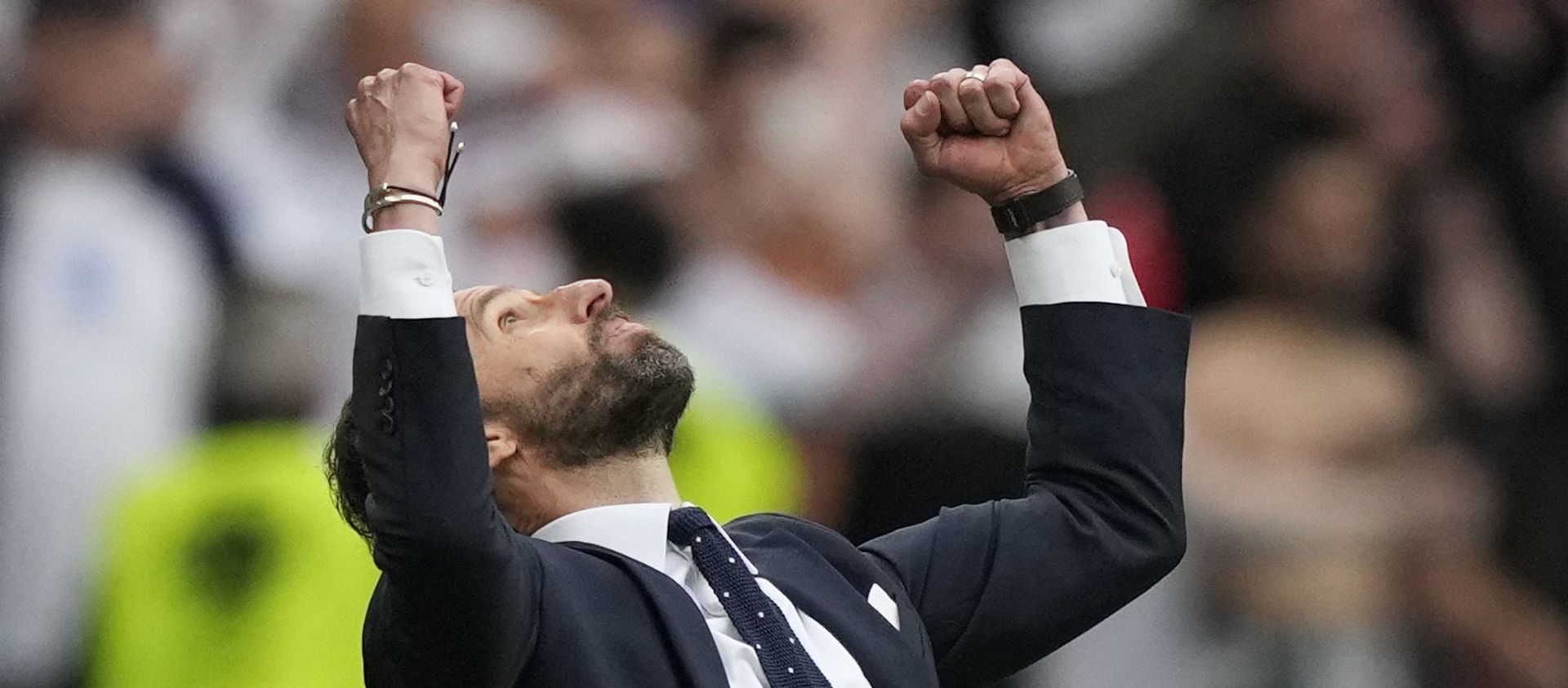 Soccer Football - Euro 2020 - Round of 16 - England v Germany - Wembley Stadium, London, Britain - June 29, 2021  England's Gareth Southgate celebrates at the end of the match  - Sputnik International, 1920, 05.07.2021