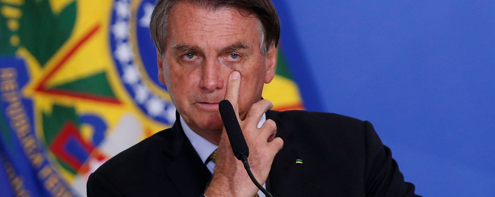 Brazil's President Jair Bolsonaro gestures during a ceremony at the Planalto Palace in Brasilia, Brazil, June 29, 2021 - Sputnik International, 1920, 30.06.2021