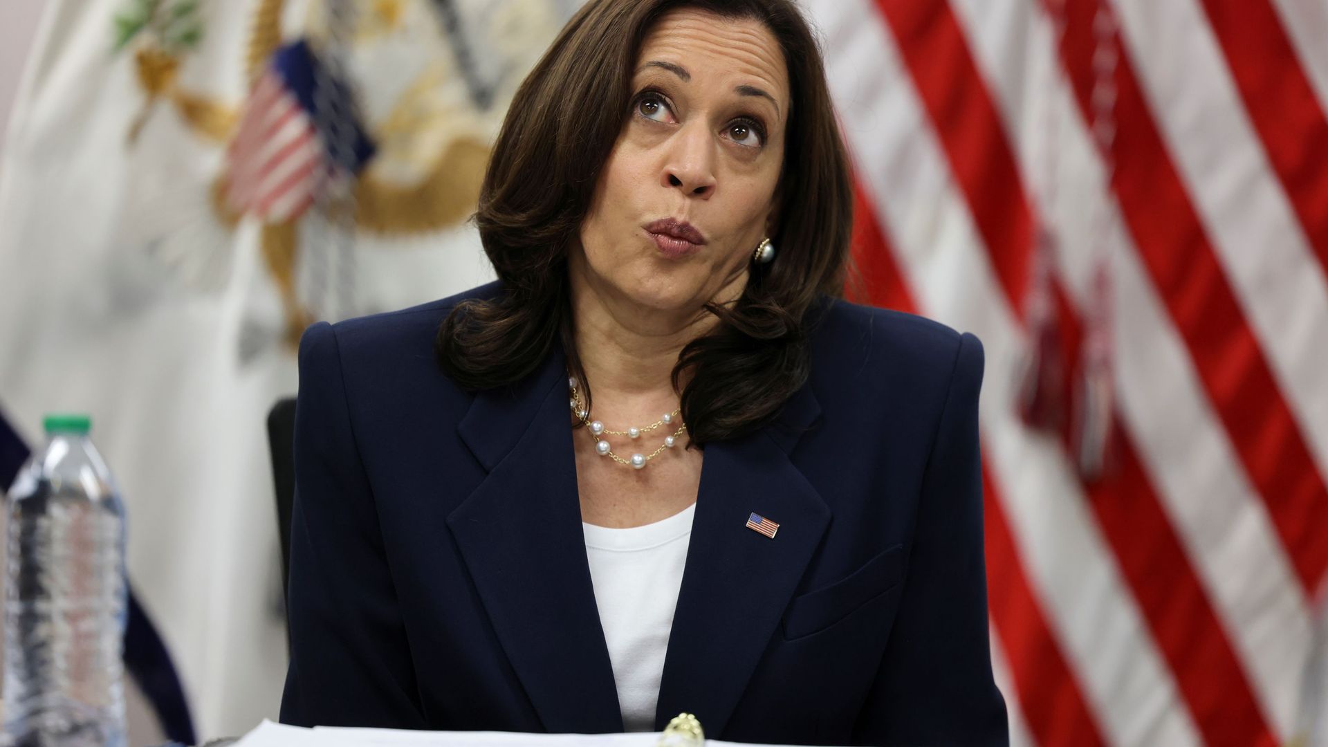 U.S. Vice President Kamala Harris takes part in a round table with faith and community leaders who are assisting with the processing of migrants seeking asylum, at Paso del Norte Port of Entry in El Paso, Texas, U.S., June 25, 2021 U.S. Vice President Kamala Harris takes part in a round table with faith and community leaders who are assisting with the processing of migrants seeking asylum, at Paso del Norte Port of Entry in El Paso, Texas, U.S., June 25, 2021 - Sputnik International, 1920, 01.07.2021