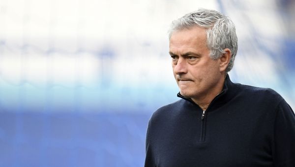 Tottenham Hotspur's Portuguese head coach Jose Mourinho reacts ahead of the English Premier League football match between Everton and Tottenham Hotspur at Goodison Park in Liverpool, north west England on April 16, 2021 - Sputnik International