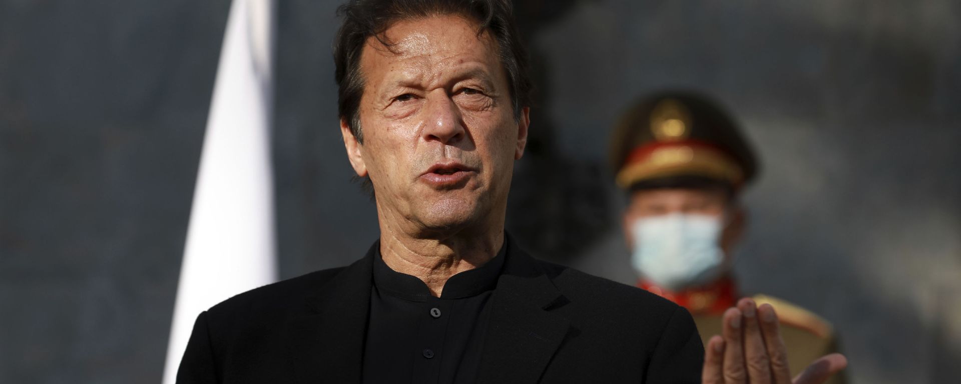FILE - In this Nov. 19, 2020 file photo, Pakistan Prime Minister Imran Khan speaks during a joint news conference with Afghan President Ashraf Ghani at the Presidential Palace in Kabul, Afghanistan. Pakistani rights groups are criticizing Khan after he claimed in an online show on Sunday, April 4, 2021 - Sputnik International, 1920, 13.07.2021
