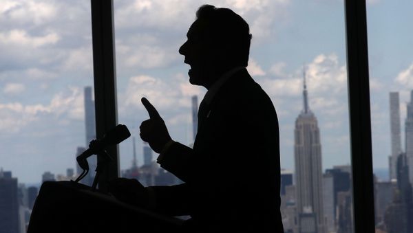 New York Governor Andrew Cuomo speaks with the skyline of Manhattan behind him from the One World Trade Center Tower while making an announcement in New York City, New York, U.S., June 15, 2021. New York Governor Andrew Cuomo speaks with the skyline of Manhattan behind him from the One World Trade Center Tower while making an announcement in New York City, New York, U.S., June 15, 2021. - Sputnik International