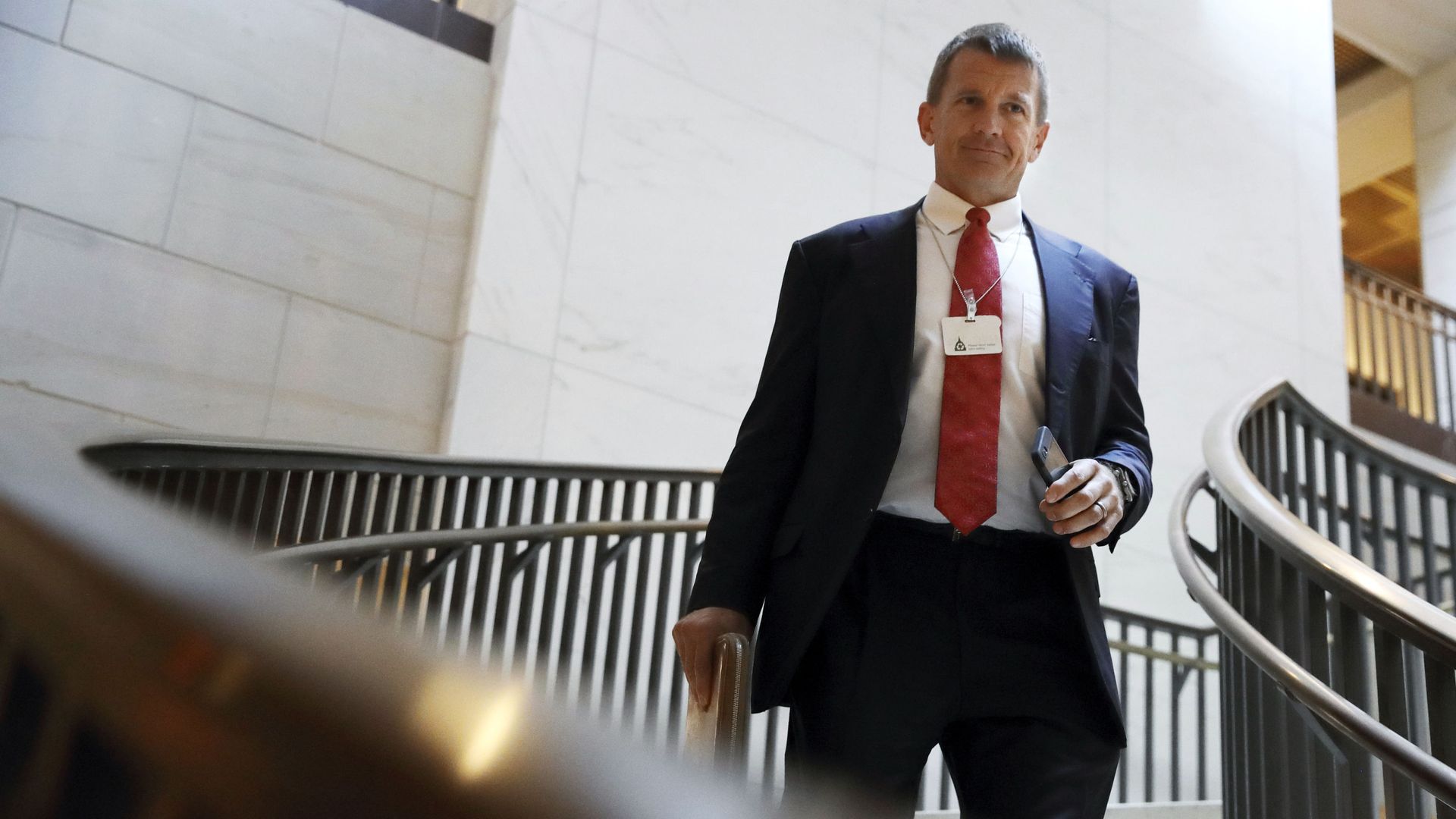 In this Nov. 30, 2017 file photo, Blackwater founder Erik Prince arrives for a closed meeting with members of the House Intelligence Committee on Capitol Hill in Washington. In this Nov. 30, 2017 file photo, Blackwater founder Erik Prince arrives for a closed meeting with members of the House Intelligence Committee on Capitol Hill in Washington. - Sputnik International, 1920, 07.07.2021