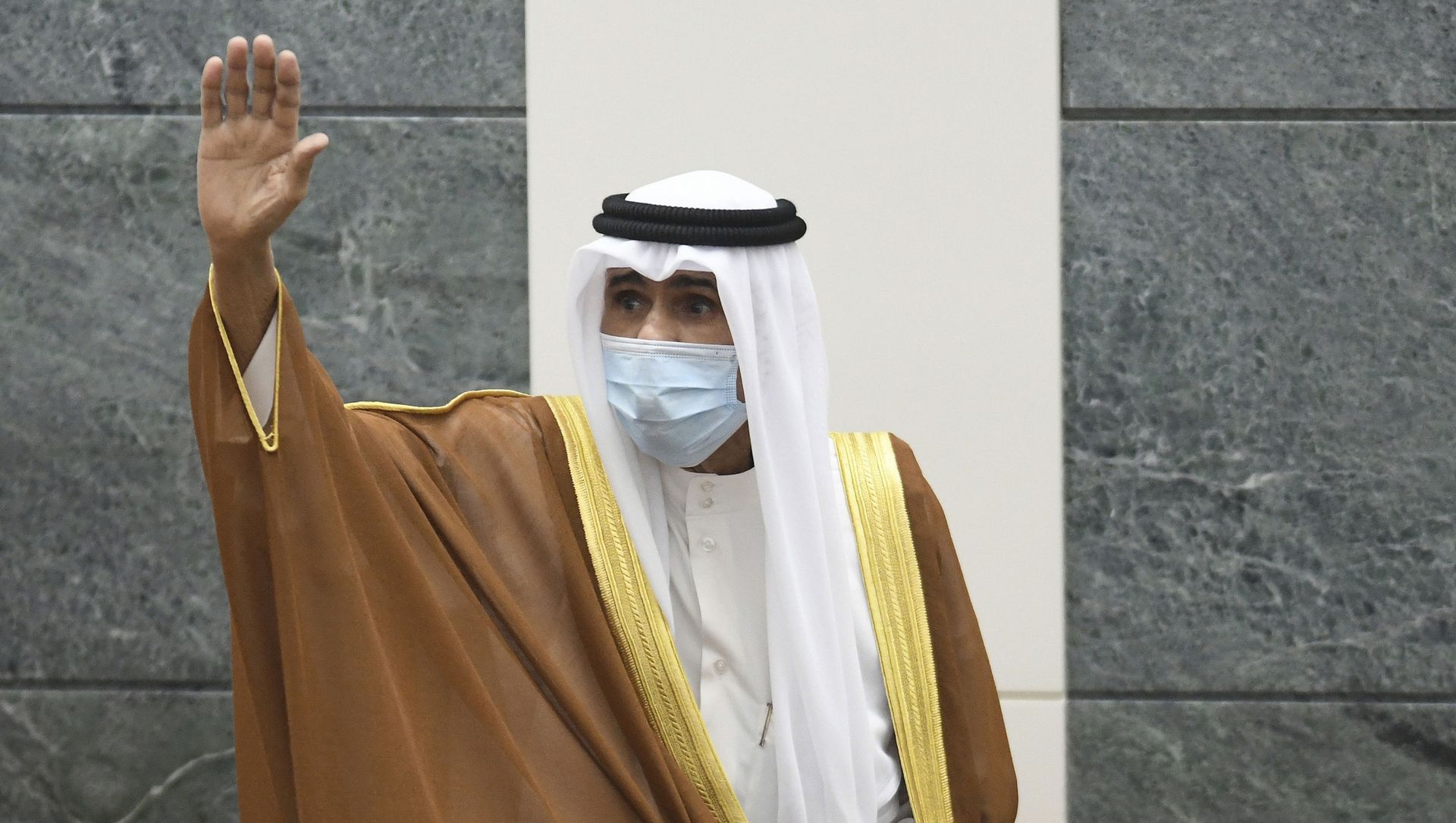 In this Sept. 30, 2020 file photo, the new Emir of Kuwait Sheikh Nawaf Al Ahmad Al Sabah, waves after he was sworn in at the Kuwaiti National Assembly. Kuwait said Thursday, March 4, 2021, that the 83-year-old ruling emir of Kuwait has flown to the United States for medical checks, just months after ascending the throne. - Sputnik International, 1920, 07.07.2021