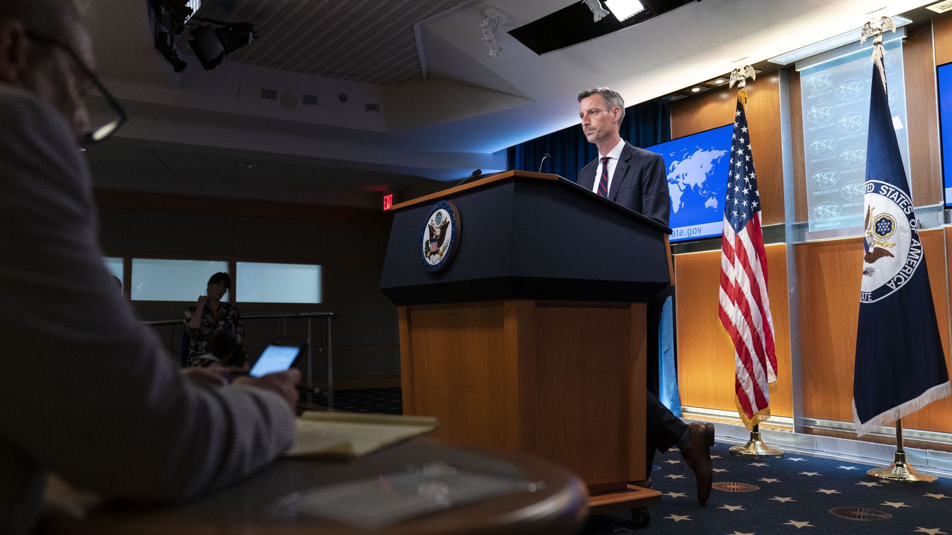 State Department spokesperson Ned Price speaks during a media briefing at the State Department, Wednesday, July 7, 2021, in Washington. State Department spokesperson Ned Price speaks during a media briefing at the State Department, Wednesday, July 7, 2021, in Washington. - Sputnik International, 1920, 08.07.2021
