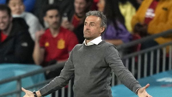 Soccer Football - Euro 2020 - Semi Final - Italy v Spain - Wembley Stadium, London, Britain - July 6, 2021 Spain coach Luis Enrique reacts Soccer Football - Euro 2020 - Semi Final - Italy v Spain - Wembley Stadium, London, Britain - July 6, 2021 Spain coach Luis Enrique reacts - Sputnik International