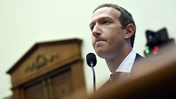 In this Oct. 23, 2019, file photo, Facebook Chief Executive Officer Mark Zuckerberg testifies before the House Financial Services Committee on Capitol Hill in Washington.  Facebook's quasi-independent oversight board last week said the company was justified in suspending Trump because of his role in inciting deadly violence at the U.S. Capitol on Jan. 6, 2021 - Sputnik International