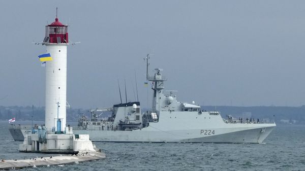 A view of the Britain's Royal Navy patrol ship OPV Trent in the Black Sea, Wednesday, July 7, 2021 during Sea Breeze 2021 maneuvers - Sputnik International