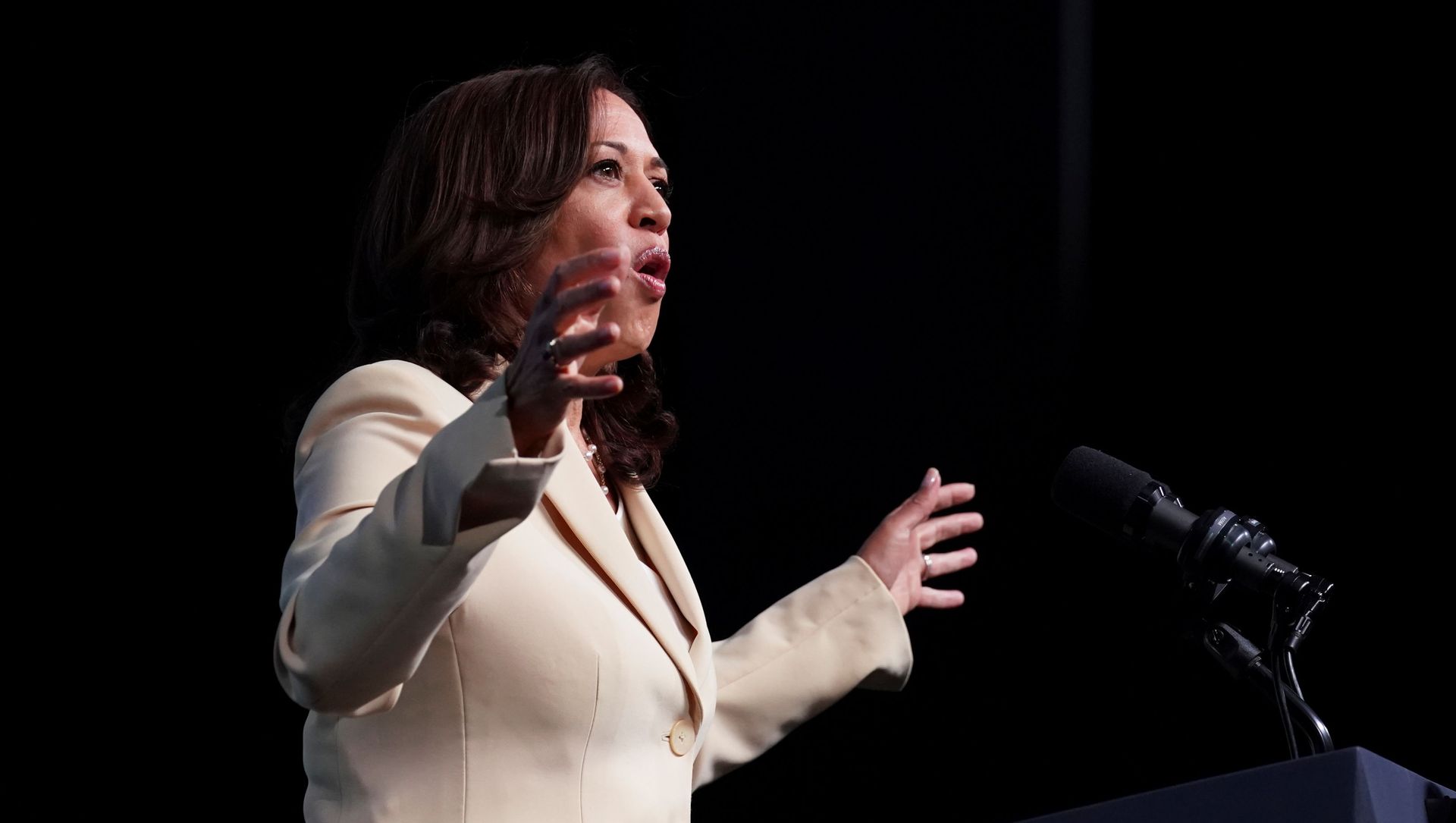 U.S. Vice President Kamala Harris addresses the general session of the National Association of Counties conference at National Harbor, Maryland, U.S., July 9, 2021. U.S. Vice President Kamala Harris addresses the general session of the National Association of Counties conference at National Harbor, Maryland, U.S., July 9, 2021. - Sputnik International, 1920, 11.07.2021