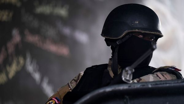 Haitian police stand guard as protests were planned after the assassination of President Jovenel Moise, in Port-au-Prince, Haiti July 12, 2021 - Sputnik International